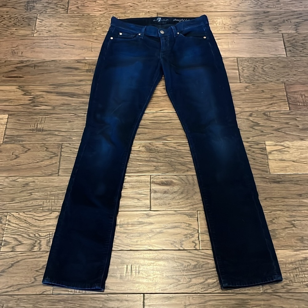 7 For All Mankind Corduroy Straight Leg Mid Rise Size 28